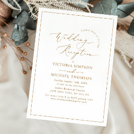 Modern chique gouden script minimale huwelijksrece kaart