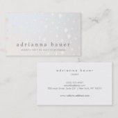 Modern chique gouden ster patroon grijs visitekaartje (Voorkant / Achterkant)