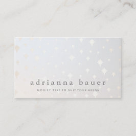 Modern chique gouden ster patroon grijs visitekaartje