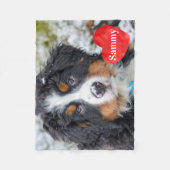 Modern chique huisdier foto gepersonaliseerd Honde Fleece Deken (Voorkant)
