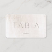 Modern chique ivoor marmer visitekaartje (Voorkant)