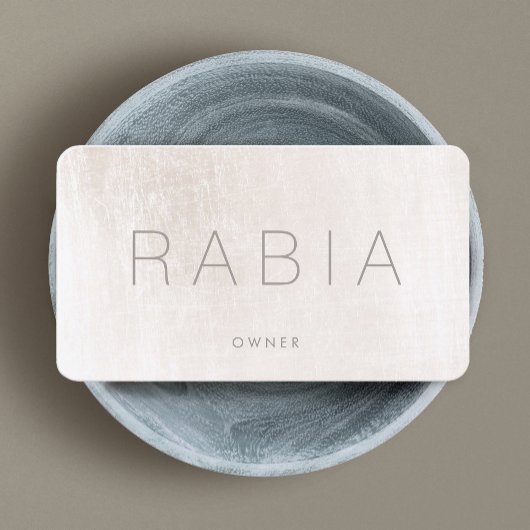 Modern chique ivoor marmer visitekaartje