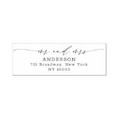 Modern chique kalligrafisch script retouradres zelfinktende stempel (Design)