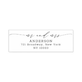 Modern chique kalligrafisch script retouradres  zelfinktende stempel