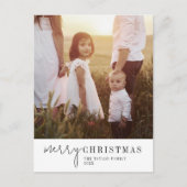 Modern chique kerst fotojaar in de Review Feestdagenkaart (Voorkant)