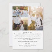 Modern chique kerst fotojaar in de Review Feestdagenkaart (Achterkant)