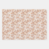 Modern chique kerst Roos Gold & Pink Stars Inpakpapier Vel (Voorkant 3)