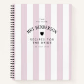 Modern chique Lila streep Vrijgezellenfeest cadeau Notitieboek (Voorkant)