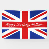 Modern chique Londen Verenigd Koninkrijk unie jack Spandoek (Horizontaal)