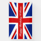 Modern chique Londen Verenigd Koninkrijk unie jack Spandoek (Verticaal)