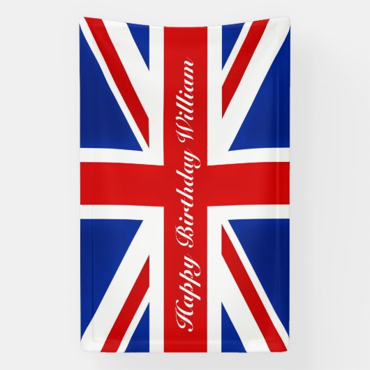 Modern chique Londen Verenigd Koninkrijk unie jack Spandoek (Verticaal)