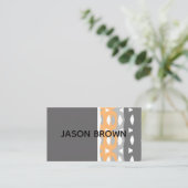 Modern chique mid-eeuwse stijl trendy abstract visitekaartje (Staand voorkant)