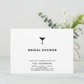 Modern chique minimalistisch cocktail vrijgezellen kaart (Staand voorkant)