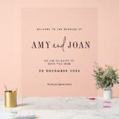 Modern chique minimalistische bruiloft welkom acryl bord (Huwelijk)