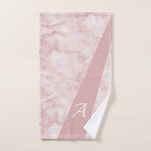 Modern chique monogram initiaal trendy bad handdoek (Handdoek)