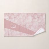 Modern chique monogram initiaal trendy bad handdoek (Handdoek)