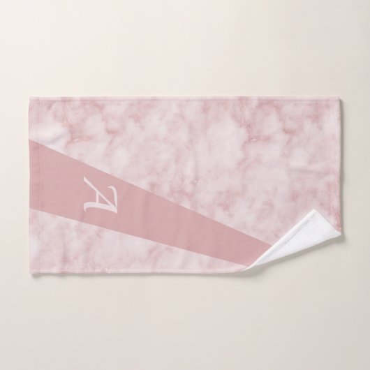 Modern chique monogram initiaal trendy bad handdoek (Handdoek)