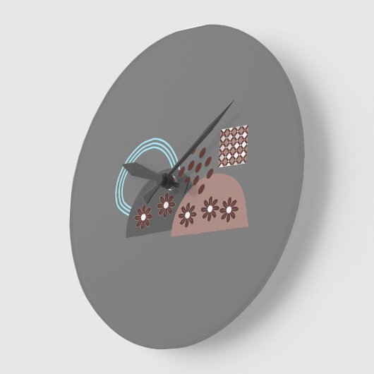 Modern chique monogram rond boho grote klok (Hoek)