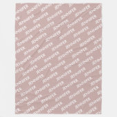 Modern chique noem het gepersonaliseerd stoffig ro fleece deken (Voorkant)