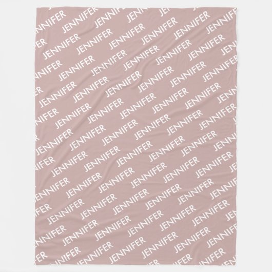 Modern chique noem het gepersonaliseerd stoffig ro fleece deken (Voorkant)