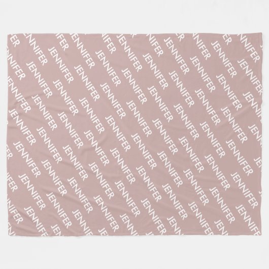 Modern chique noem het gepersonaliseerd stoffig ro fleece deken (Voorkant (Horizontaal))