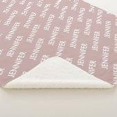 Modern chique noem het gepersonaliseerd stoffig ro sherpa deken (3/4)