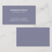 Modern chique ontwerp Paarse Violet Creative Plain Visitekaartje (Voorkant / Achterkant)