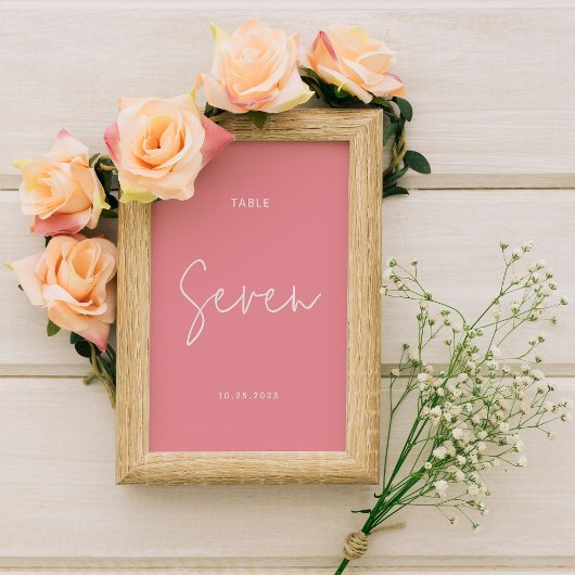 Modern Chique Pastel Roze Handgeschreven Script Br Kaart