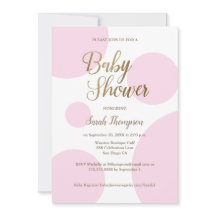 Modern chique polka dot roze gouden Baby shower