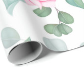 Modern chique rood, roze bloemig cadeaupapier (Rol Hoek)