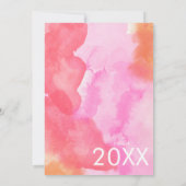 Modern chique roze en Oranje afstudeerfeest Kaart (Achterkant)