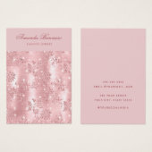 Modern chique roze glitter oorbellen display Kaart (Voorkant /achterkant)