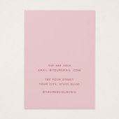 Modern chique roze glitter oorbellen display Kaart (Achterkant)