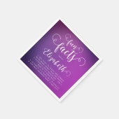 Modern chique roze Paarse gradiënt leuke feiten da Servet (Hoek)