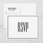 Modern chique RSVP-Briefkaart Briefkaart (Voorkant / Achterkant)