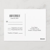 Modern chique RSVP-Briefkaart Briefkaart (Achterkant)