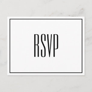Modern chique RSVP-Briefkaart Briefkaart