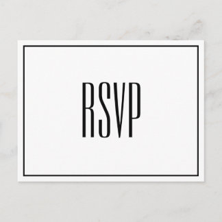Modern chique RSVP-Briefkaart Briefkaart