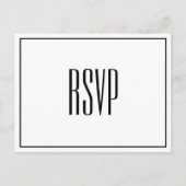 Modern chique RSVP-Briefkaart Briefkaart (Voorkant)