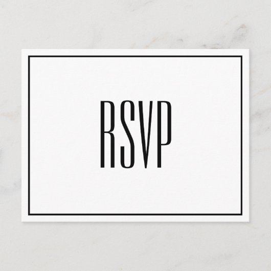 Modern chique RSVP-Briefkaart Briefkaart (Voorkant)