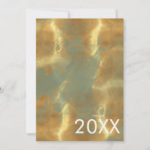 Modern Chique Sage Groen en Goud Graduation Party Kaart (Achterkant)