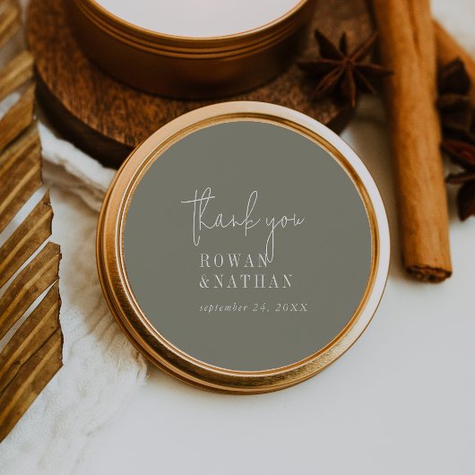 Modern chique salie groen dank u Stickers