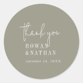 Modern chique salie groen dank u Stickers (Voorkant)