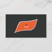 Modern chique sinaasappel en zwart visitekaartje (Achterkant)