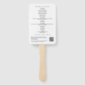 Modern Chique Stof Groen Minimaal Trouwprogramma Handwaaier (Achterkant)