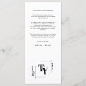 Modern chique stoffige Paarse minimale bruiloft da Menu (Achterkant)