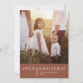 Modern chique terracotta kerstjaar in de Review Feestdagenkaart (Voorkant)