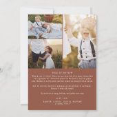 Modern chique terracotta kerstjaar in de Review Feestdagenkaart (Achterkant)