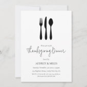 Modern chique Thanksgiving diner Kaart (Voorkant)