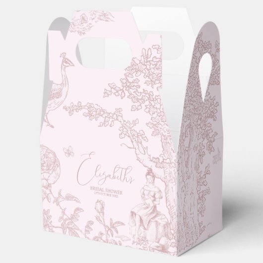 Modern chique toile de jouy picknick Vrijgezellenf Bedankdoosjes (Geopend)